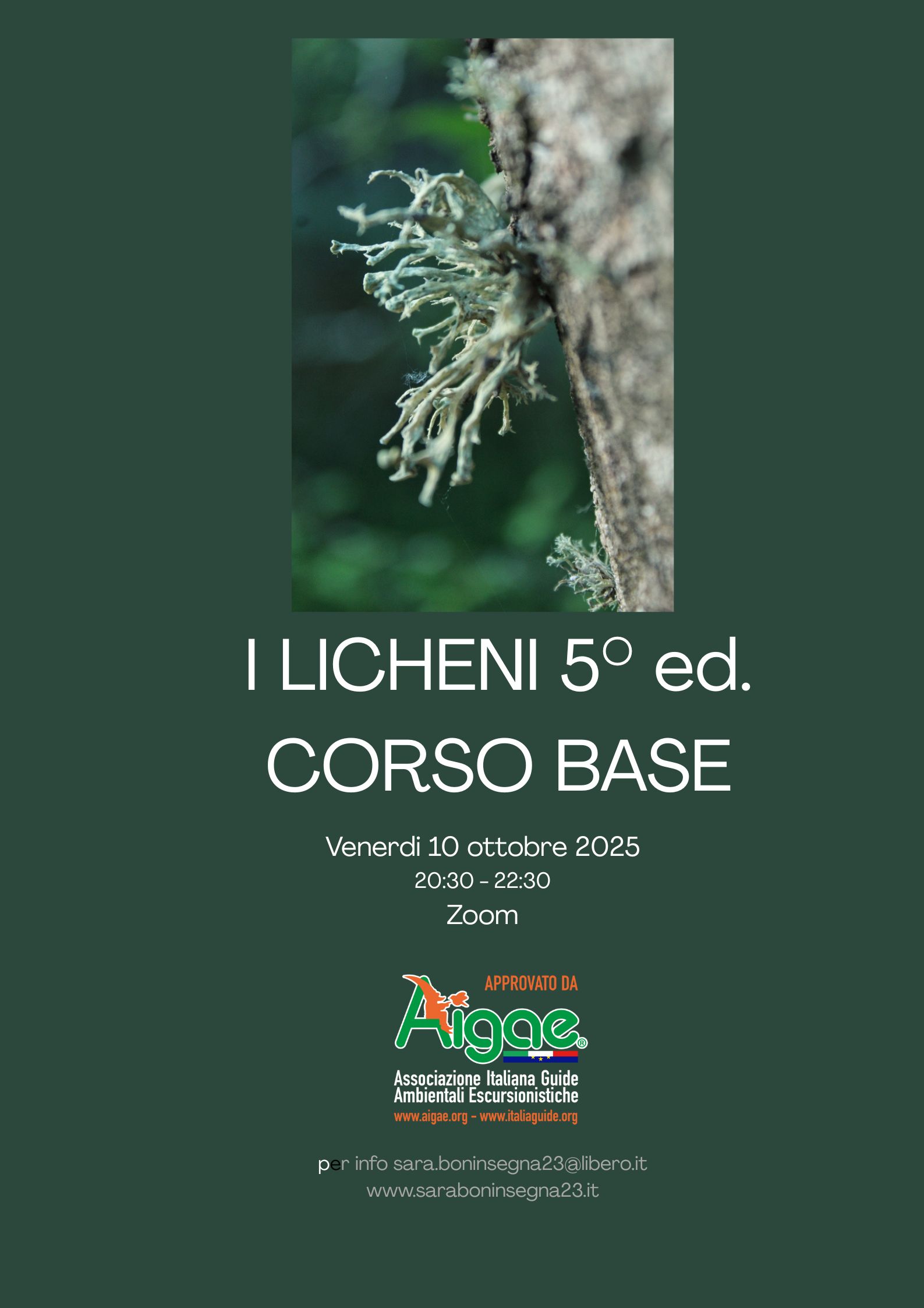 Le Macro bellezze del micro: I Licheni 5° ed. Corso Base